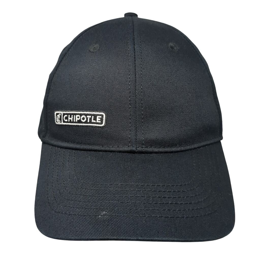 Chipotle Strapback Baseball Cap Black One Size Adjustable Vented Holes Loomstate